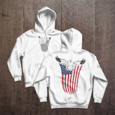 "Let Freedom Ring" White Snow Goose Hoodie
