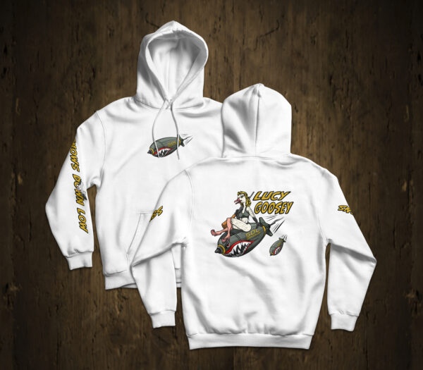 "Lucy Goosey" White Snow Goose Hoodie