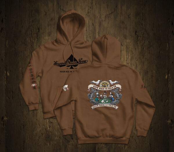 "The Gambler" Saddle Brown Snow Goose Hoodie