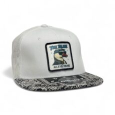The Blue "All Eyez on Me" Hat - White/Black D1083
